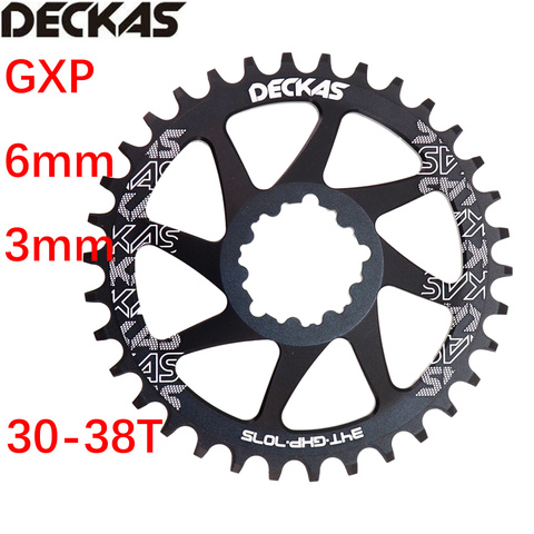 Deckas круглая Звездочка 6 мм 3 мм, прямой офсетный кронштейн для Sram GXP XX1 Eagle X01 X1 X0 X9 32T 34T 36 38, горный шоссейный велосипед 6 мм ► Фото 1/6