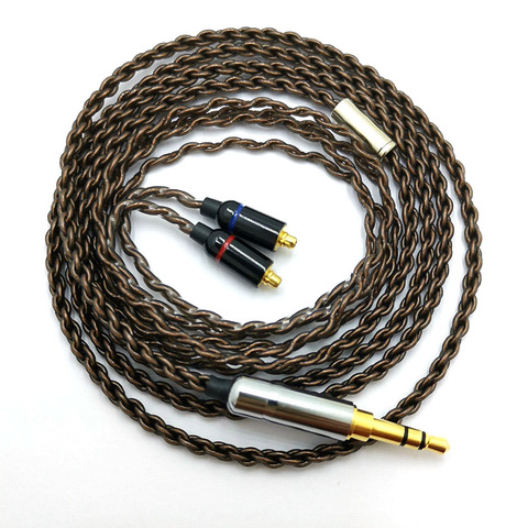 Медный кабель mmcx с одним кристаллом, супер мягкий провод для ремонта, обновленная металлическая вилка ie800, провод DIY, кабель для наушников ► Фото 1/2