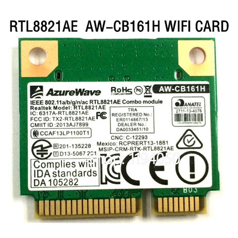 WIFI карта Realtek RTL8821 AW-CB161H Wi-Fi Wlan карта Bluetooth 4,0 комбо беспроводной Половина мини PCI-E адаптер 433 Мбит/с 802.11ac ► Фото 1/2