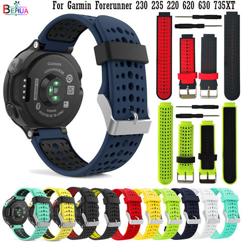 Ремешок BEHUA для Garmin Forerunner 235 /220/230/620/630, сменный спортивный силиконовый браслет Forerunner 735XT /235Lite ► Фото 1/6