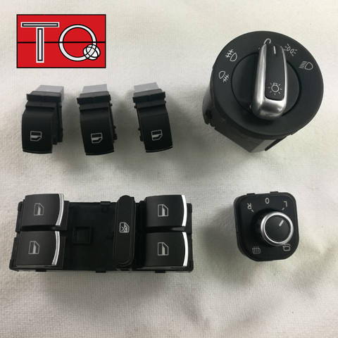 6 шт., переключатель для фар на окно для V W J etta 6 Golf 5 6 Tiguan Passat B6 CC 5ND959857 5ND941431A 5ND 959 855 ► Фото 1/6