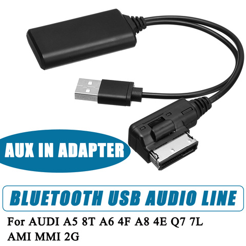 Автомобильный bluetooth-модуль, USB Aux приемник, Кабель-адаптер AMI MMI 2G для AUDI A5 8T A6 4F A8 4E Q7 7L, радио, медиаинтерфейс ► Фото 1/6