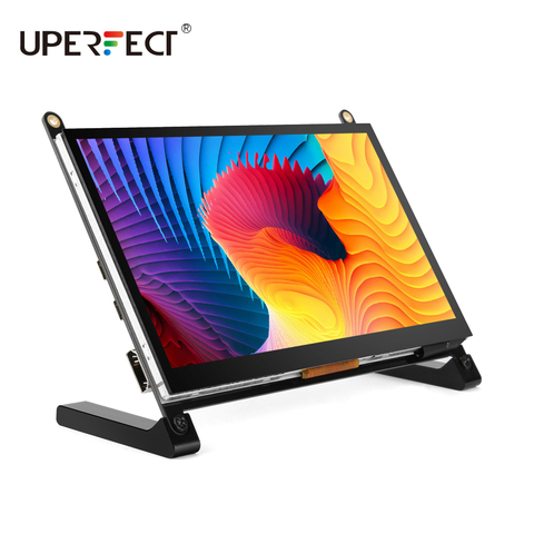 UPERFECT 7 дюймов HDMI ЖК-дисплей монитор 1024*600 IPS емкостный сенсорный экран Экран поддерживает Raspberry Pi Jetson Nano Win10 переключатель Xbox PS4 ► Фото 1/6