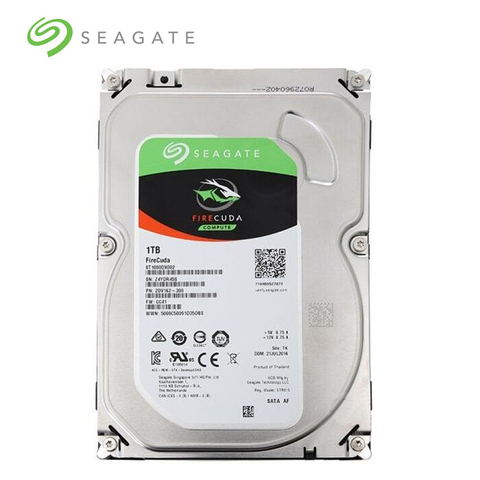 Жесткий диск Seagate 1 ТБ FireCuda Gaming SSHD (твердотельный гибридный накопитель)-7200 об/мин SATA 6 ГБ/сек. 64 МБ кэш 3,5 дюйма (ST1000DX002) ► Фото 1/4