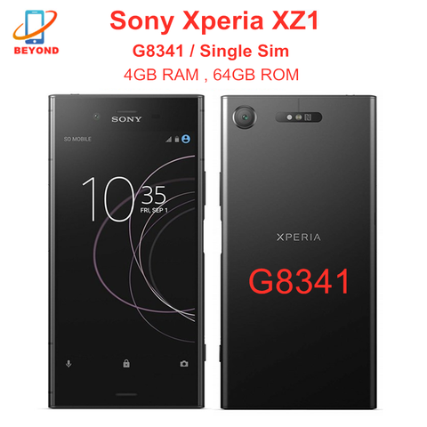 Оригинальный разблокированный сотовый телефон Sony Xperia XZ1 G8341, LTE, экран 5,2 дюйма, 4 Гб ОЗУ 64 Гб ПЗУ, Восьмиядерный процессор Snapdragon 835, NFC, сканер отпечатка пальца ► Фото 1/5