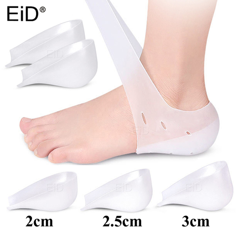 EiD, невидимые, увеличивающие рост силиконовые носки, гелевые подушечки на пятке, ортопедические арки, поддерживающие пятку, стельки, массажные стельки для ног, унисекс ► Фото 1/6