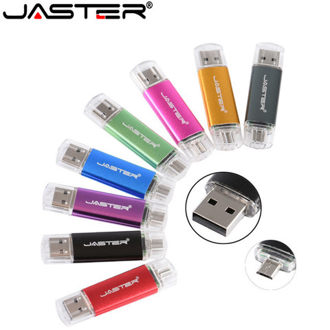 USB флеш-накопитель JASTER для смартфона, OTG USB флеш-диск, карта памяти Micro card для телефона, U-диск 8 ГБ/16 ГБ/32 ГБ/64 ГБ, флешка ► Фото 1/6