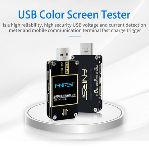 USB-тестер FNB38, измеритель тока и напряжения QC4 + PD3.0 QC2.0 PPS FCP SCP AFC, тестер емкости с протоколом быстрой зарядки ► Фото 1/6