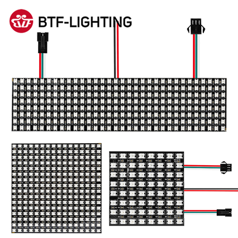 Светодиодный RGB панельный светильник WS2812B, 62 светодиодный s WS2812B ECO 64 светодиодный s 256 светодиодный s 8x8 16x16 8x32 цифровой экран, индивидуально ад... ► Фото 1/6