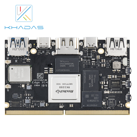 Khadas Edge Max с 128 ГБ EMMC 5,1 RK3399 Soc одноплатный компьютер ► Фото 1/4