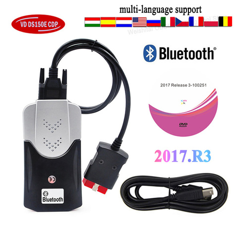 Новинка 2022, сканер vci vd ds150 cdp pro plus bluetooth 2016.R0/2017.R3 keygen OBD2 для автомобилей с лариффином ► Фото 1/6