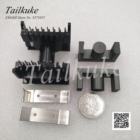 5 комплектов/партия ETD39 магнитный сердечник бакелитовый Скелет горизонтальный 8 + 8 ETD39 со стальным зажимом сердечник трансформатора PC40 матер... ► Фото 1/4