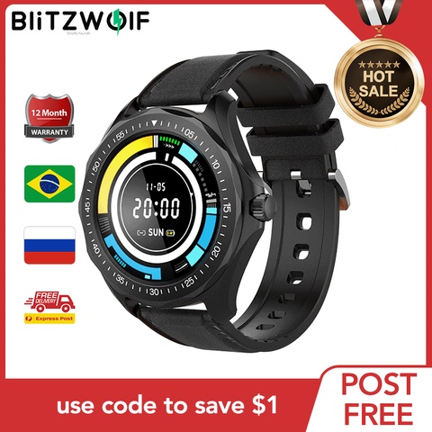 BlitzWolf BW-HL3 Smart Watch 2022 Часы для Мужчин Женщин Артериальное Давление Монитор Сердечного ритма Bluetooth Спорт Для Android IOS Телефон Водонепроницаемый ... ► Фото 1/6