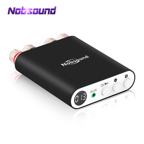 Цифровой усилитель Nobsound TA-21 Mini Bluetooth 5,0 DSP стерео аудио приемник TPA3221 Встроенный усилитель мощности 100 Вт + 100 Вт ► Фото 1/6