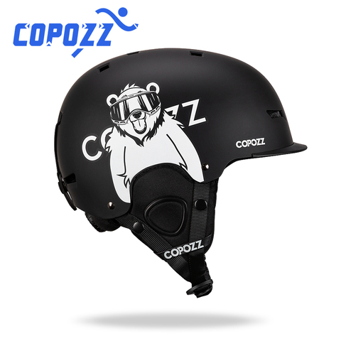Новый сертифицированный лыжный шлем COPOZZ, полузакрытый противоударный лыжный шлем для взрослых и детей, защитный шлем для катания на лыжах и... ► Фото 1/6
