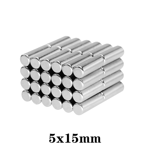 5 ~ 200 шт. 5x15 мм толстые маленькие круглые мощные магниты объемный лист неодимовый магнит диск 5x15 мм Постоянные сильные магниты 5*15 мм ► Фото 1/6