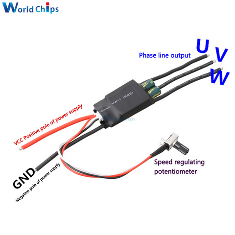 200W BLDC 3 фазовый бесщеточный мотор драйвер платы DC на возраст 7-24V без зала Скорость модуль контроллера для любителей/водяной насос ► Фото 1/3