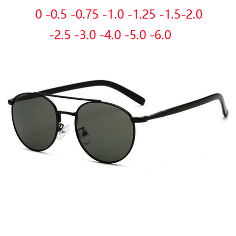 Овальные Солнцезащитные очки для близорукости с двойным лучом, поляризационные диоптрии для близорукости, солнцезащитные очки для близорукости 0-0,5-0,75 до-6,0 ► Фото 1/6