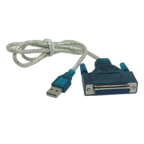Кабель-адаптер для принтера USB 2,0, 1,1, 1,0 штырьковый к 25 штырьковый, DB25 гнездовой, параллельный порт, двунаправленный преобразователь LPT, прово... ► Фото 1/3