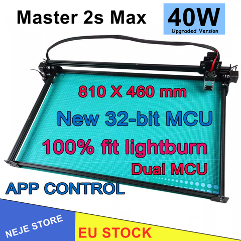 NEJE Master 2s Max 40 Вт CNC Модернизированная версия профессиональная лазерная режущая машина гравировальный станок Lightburn Bluetooth управление через приложение ► Фото 1/6