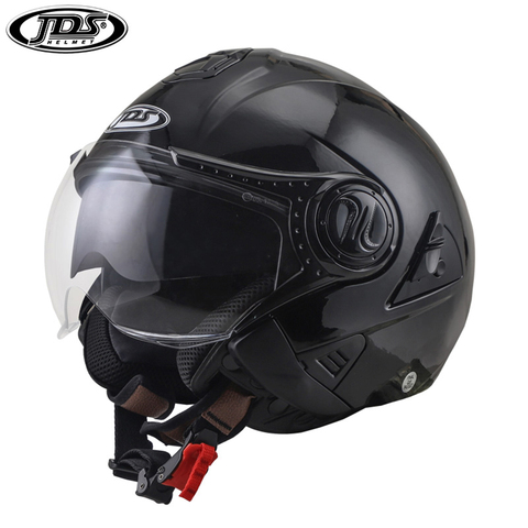 Мотоциклетный шлем JDS, винтажный шлем для мотоцикла, скутера, чоппера, мотошлем в стиле ретро, мотоциклетный шлем для пилота ► Фото 1/6