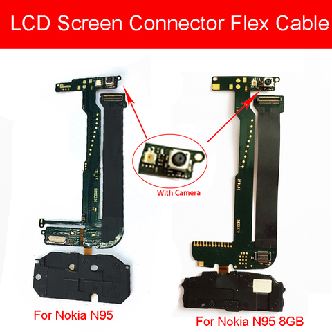 Гибкий кабельный разъем для ЖК-экрана для Nokia N95 8GB клавиатура PCB Плоская Передняя камера Flex лента для Nokia N95 запасные части ► Фото 1/3