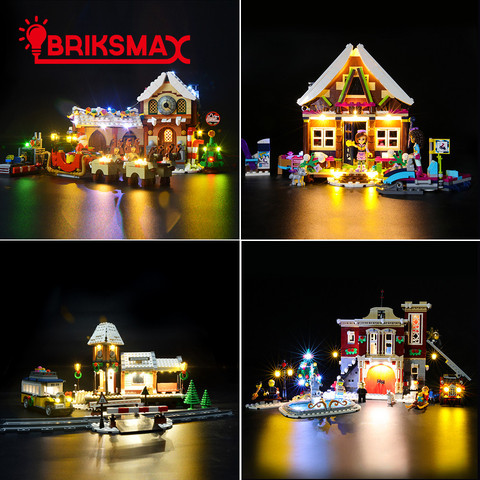 Комплект светодисветильник BriksMax для рождественской серии, набор для освещения, совместимый с 10245/10249/41323/10263/10259/10254 ► Фото 1/6