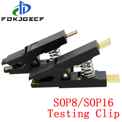 Зажим для тестирования программатора SOP8 SOP SOIC 8 SOIC8 DIP8 DIP 8 Pin IC тестовый зажим SOP16 SOP SOIC 16 SOIC16 DIP16 DIP 16 Pin ► Фото 1/3