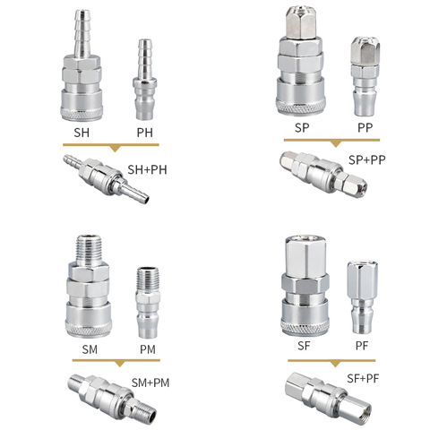 1 шт. Пневматический фитинг C Тип быстродействующего соединителя муфта высокого давления SP SF SH SM PP PF PH PM 20 30 40 дюймов резьба (PT) ► Фото 1/6