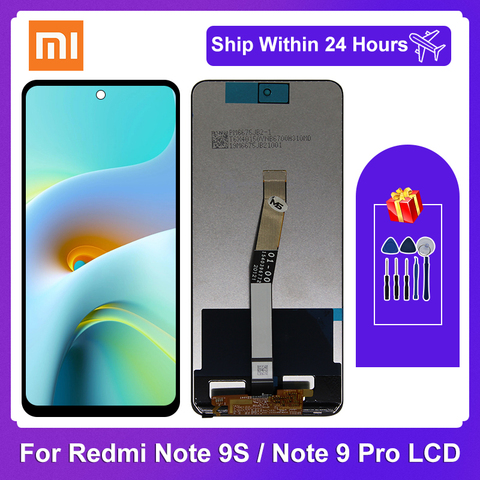 Оригинальный чехол для Xiaomi Redmi Note 9 Pro ЖК-дисплей с сенсорным экраном дигитайзер для Redmi Note 9S запасная часть для замены процессора изображений... ► Фото 1/6