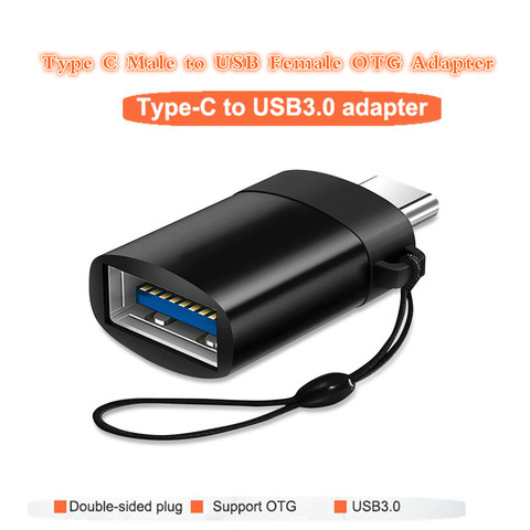 Адаптер OTG «папа» с портом Type-C на USB 3,0, конвертер Usb C, Кабель-адаптер Type C, лента C OTG для U-диска, мыши, клавиатуры, фильма, передачи файлов ► Фото 1/6