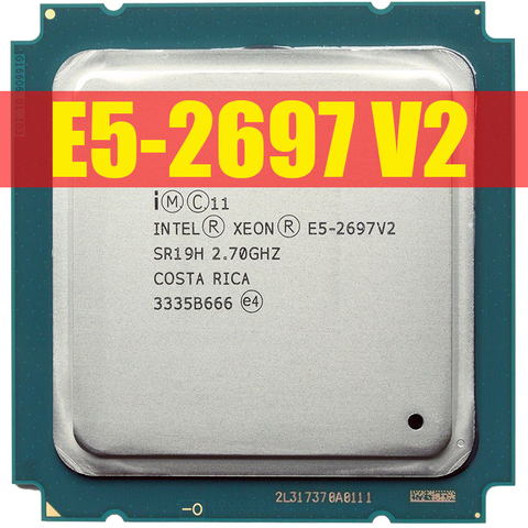 Процессор Intel xeon e5 2697 v2, 2,7 ГГц, 30 м, QPI 8GT/s LGA 2011 SR19H C2, v2, процессор, 100% рабочий процессор LGA2100 ► Фото 1/1