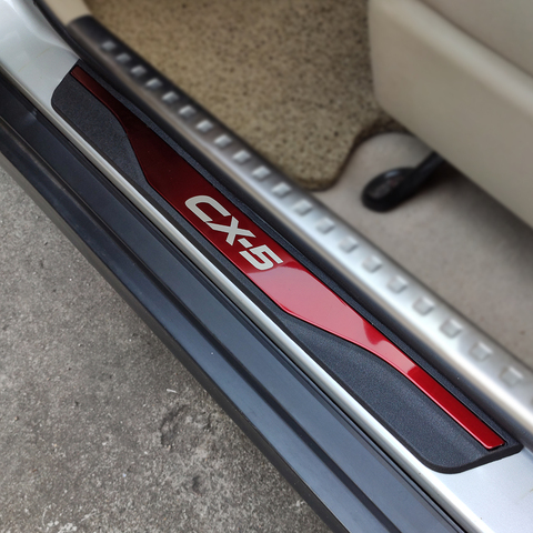 Наклейка для автомобиля CX5, полоса на порог двери, аксессуары, защитная накладка на педаль, 2013, 2015, 2017, 2022, 2022, 2022, 2022 ► Фото 1/6