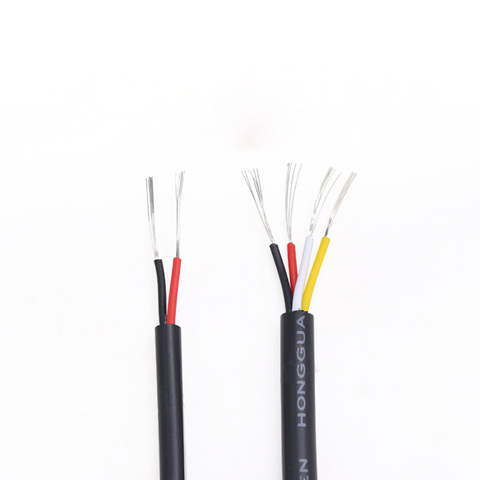 Экранированный провод 20AWG UL2464, многожильный черный и белый шнур питания с 2 ядрами, 4-жильный сигнал управления ► Фото 1/6