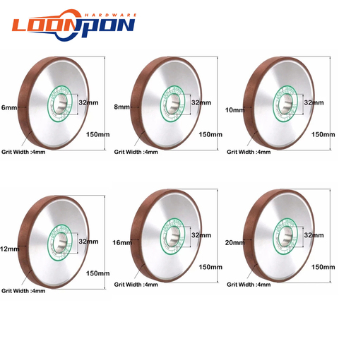 150 мм параллельный алмазный шлифовальный круг для вольфрамовой стали фрезерный станок инструмент грит 80-400 Толщина 6-25 мм ► Фото 1/6