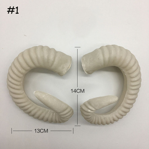 Белая имитация козла DIY повязка на глаза для косплея, овцы, рога, искусственный домашний декор, Рождество, пластик, готика, ремесло, одежда на ... ► Фото 1/5