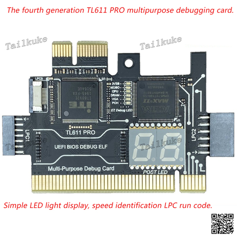 Диагностическая плата TL611 PRO, компьютерная материнская плата PCI E для ноутбука, тестовая диагностическая карта LPC ► Фото 1/5