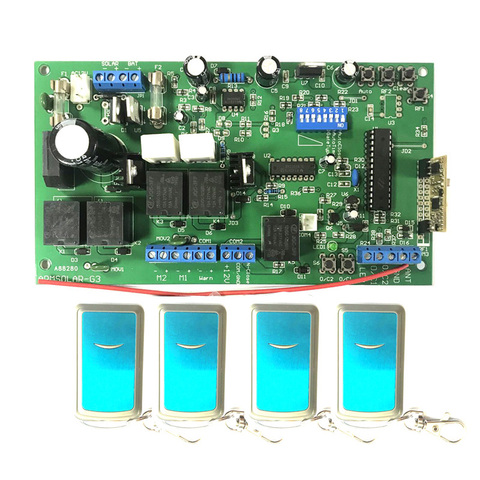 Плата PCB для автоматического открывания ворот, универсальный 12 В постоянного тока, с двойными рычагами, панель управления, мотор (пульт на вы... ► Фото 1/3