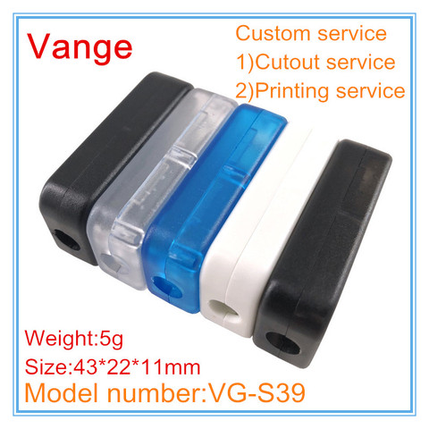 4 шт./лот, небольшая выпускная коробка 43*22*11 мм, корпус из АБС-пластика, распределительная коробка, корпус для электрического кабеля, трансформатора ► Фото 1/6
