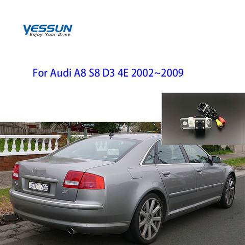 Камера заднего вида для Audi A8, S8, D3, 4E, 2002, 2003, 2004, 2005, 2007, 3008, 2009 ► Фото 1/5