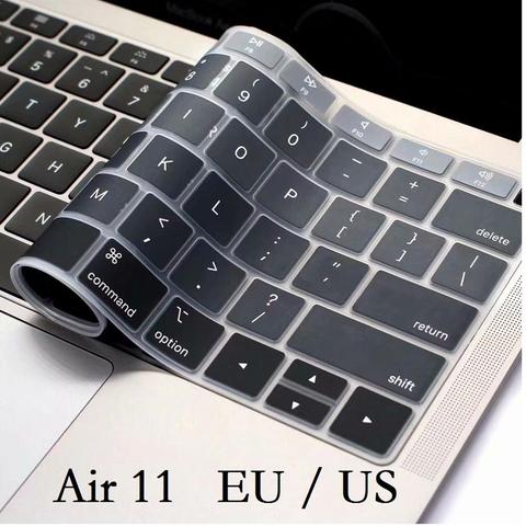 Мягкий силиконовый чехол для клавиатуры Macbook Air 11, защитная пленка для клавиатуры A1465, A1370, ЕС, США ► Фото 1/5