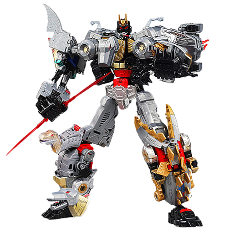 BMB G1 трансформации фигурку Dinoking Volcanicus гримлока шлак осадка Snarl наскока слэш динобота ко робот игрушки Figma из алюминиевого сплава ► Фото 1/6