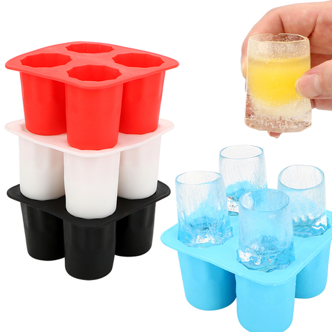 Лоток с формой для кубиков льда делает Shot Glass es Ice Mold, новинка, подарки, поднос для льда, инструмент для летних напитков, стакан для льда, коктейльный стакан для виски ► Фото 1/6