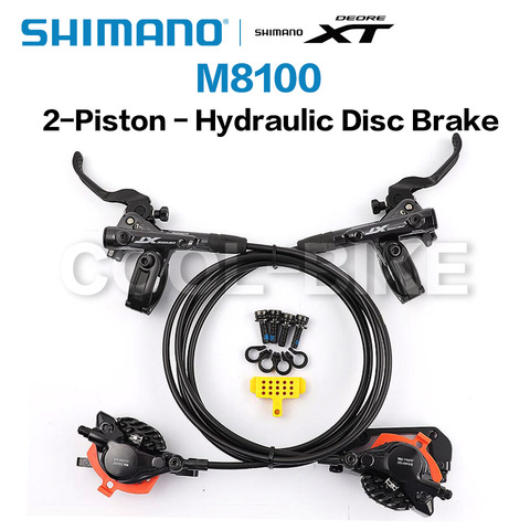 Shimano Deore XT M8100 тормоз 2 поршневые M8120 тормозной 4 диск поршня тормоза горный велосипед гидравлические дисковые тормоза MTB ► Фото 1/6