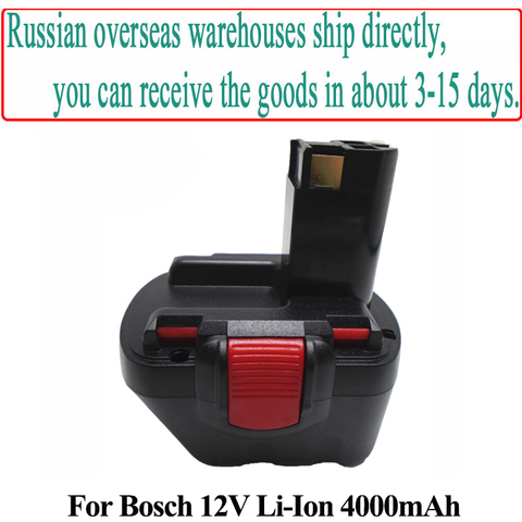 4000 мАч 12В литий-ионный аккумулятор BAT043: для BOSCH GSR 12 VE-2,GSB 12 VE-2,PSB 12 VE-2, BAT043 BAT045 BTA120 2607335430 ► Фото 1/6