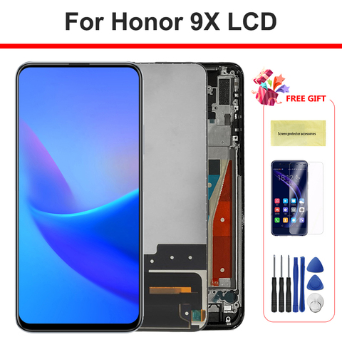 Оригинальный дисплей 6,59 дюйма для Huawei Honor 9X 9 X premium global edition STK-LX1, ЖК-дисплей с сенсорным экраном и дигитайзером в сборе с рамкой ► Фото 1/6