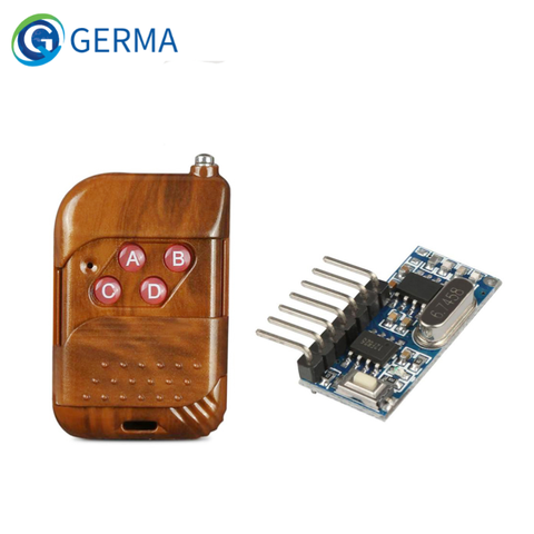 GERMA 433 МГц RF релейный модуль приемника беспроводной 4 канальный выход с кнопкой обучения и 433 мгц радиочастотный пульт дистанционного управл... ► Фото 1/6