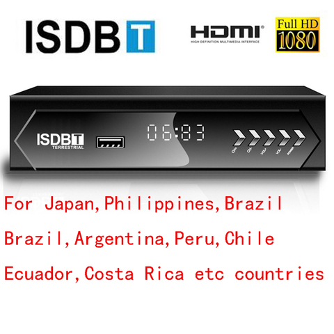 HD FTA ISDB-T приемник isdb-t tv тюнер спутниковый ТВ приемник для Бразилии, Аргентины, Чили, Венесуэлы, Коста-Рики, Филиппины ► Фото 1/6
