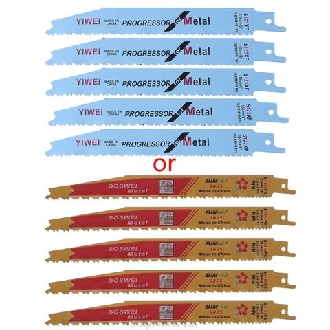 5 шт., лезвия для сабельной пилы S123XF, 152 мм, 6 дюймов, для резки металла N04 20, Прямая поставка ► Фото 1/6