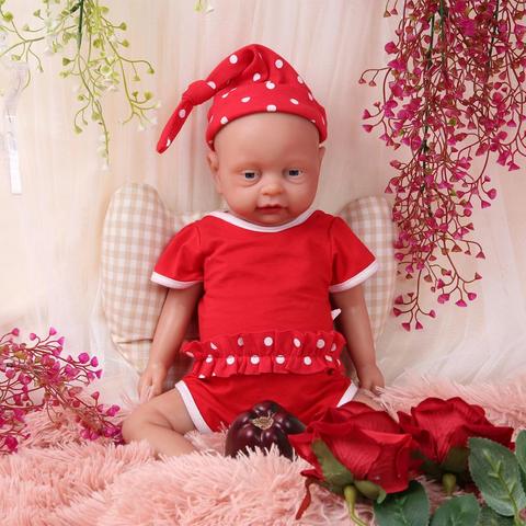 IVITA WG1502 46 см 3500 г кукла новорожденного младенца, полностью силиконовая, живое тело, открытые глаза для маленьких девочек, можно взять пустышку в рот, детские игрушки ► Фото 1/1